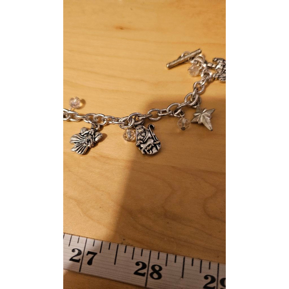 Vintage Nativity Silver tone Charm Bracelet Size 7 - Picture 5 of 7